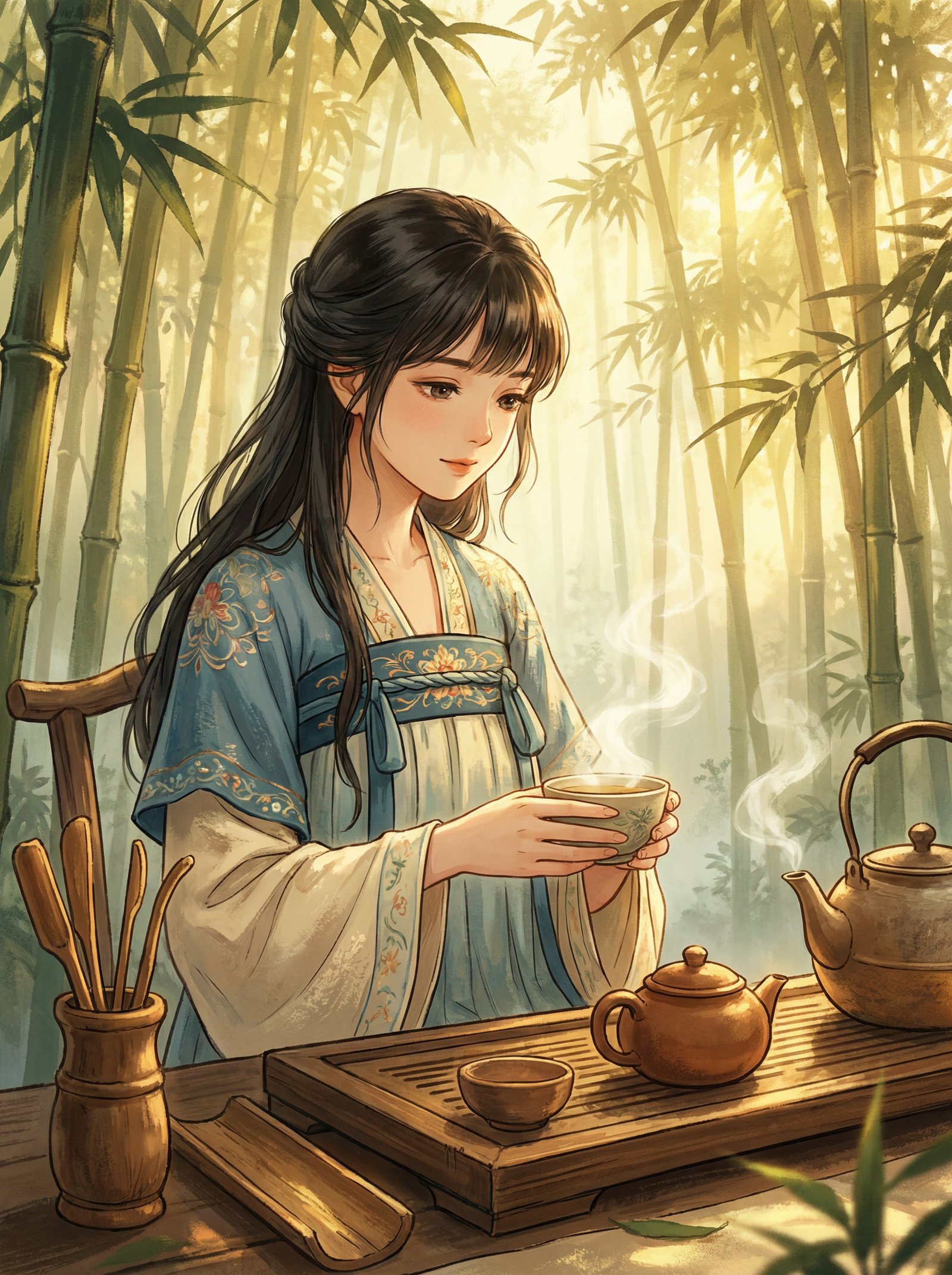 暗网动漫-竹林品茗